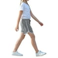 thumbnail image 6 of Mommy and Me Matching Short, Women Toddler Kids Solid Color Dance Yoga Sports Short Athletic Running Sleeping Pant Gray White, 6 of 9