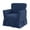 Dark Blue, variant on LKJYER Banquet Armchair Slipcover with Skirt Soft Armchair Covers 1-Piece Stretch Club Chair Cover for Living Room Nonslip Furniture Protector Pets Friendly