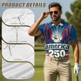 thumbnail image 5 of Aplkyhs 250th Anniversary Eagle Matching Golf Shirts for Couple Quarter Zip Couple Golf Matching Outfits Breathable Fabric Mens Hawaiian Shirt Keep Cool in Hot Weather Machine Washable, 5 of 6
