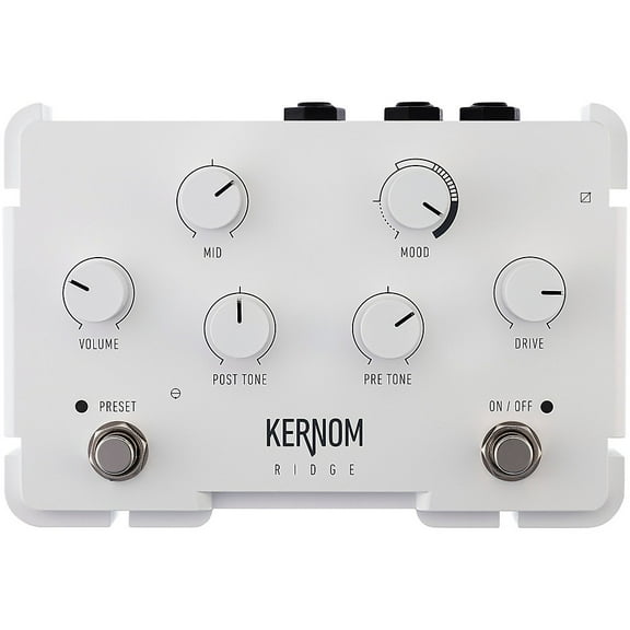 Kernom Ridge Overdrive Effects Pedal White