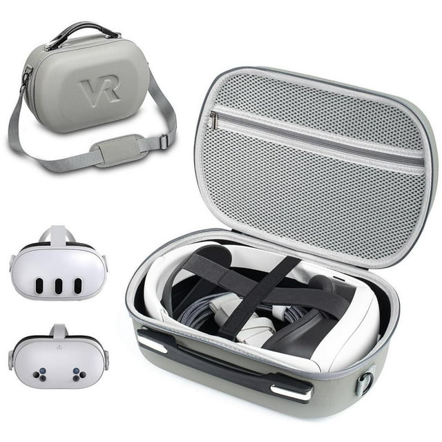 Hard Carrying Case for Meta Quest 3S, Quest 3, Vision Pro, Large Capacity Travel Case for Oculus Quest 3S VR Headset and Other Accessories, Suitable for Travel and Home Storage