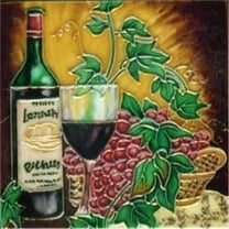 Continental Art Center SD-049 4 x 4 in. Dark Wine Set No.3 Ceramic Art Tile