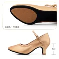 thumbnail image 3 of XIHAHA-zapatos de baile modernos para mujer y niña, calzado de Baile Estándar, de tacón alto, para salón, latino, 3,5, 5 y 7CM, 3 of 5