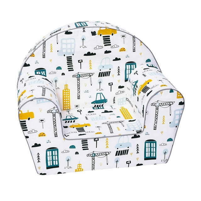 Delsit Fauteuil Léger pour Tout-Petit et Fauteuil de Lecture pour Enfants, Rue Animée