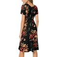 thumbnail image 2 of Women Summer Casual Short Sleeve Dresses Empire Waist Dress with Pockets, 2 of 10