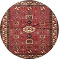 thumbnail image 1 of Ahgly Company Tapis d'Intérieur Ronds Traditionnels Orange Saumon Rose Zone Persane, 3' Ronds, 1 of 6