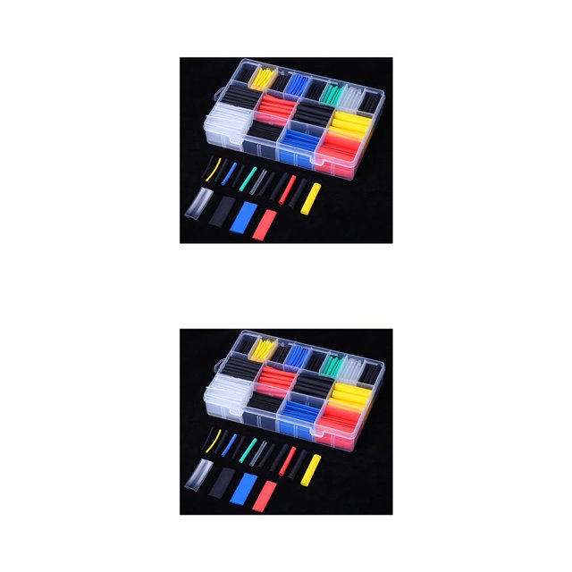 Scienceny Tubo termorretráctil para electricista, funda de tubo retráctil, funda de alambre profesional portátil con caja de almacenamiento, Type2 NO2