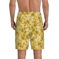 thumbnail image 3 of Kdxio Flower Print Mens Sleep Shorts Bottoms Soft Comfy Pajama Wear Pants with Drawstring Pockets, 3 of 7