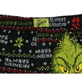 thumbnail image 3 of How the Grinch Stole Christmas Men's Holiday Sleep Always Grinchy Fairisle Cotton Boxer Shorts Underwear Loungewear, 3 of 6