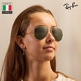 thumbnail image 6 of Ray-Ban RB3026 AVIATOR LARGE METAL II Pilot Shaped Non-Polarized Sunglasses for Men & Women - Includes Official RAYBAN Eyewear Kit - Ideal Formal & Casual Wear Sunglasses - G-15 Green Lens, 6 of 7