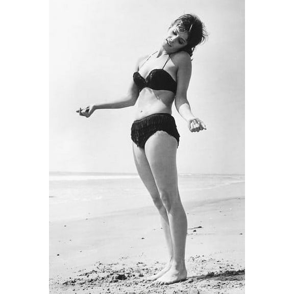 Barrie Chase Bikini B&w 24x36 Poster Cheesecake F/L Pose