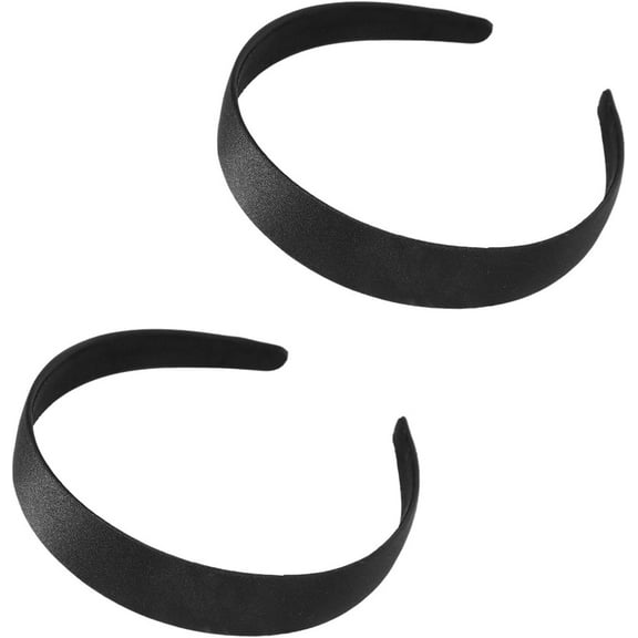 2Pcs Black Headband,Width 2cm Hair Alice Bands Plastic Thick Headbands Hairband for Women DIY Styling Tools