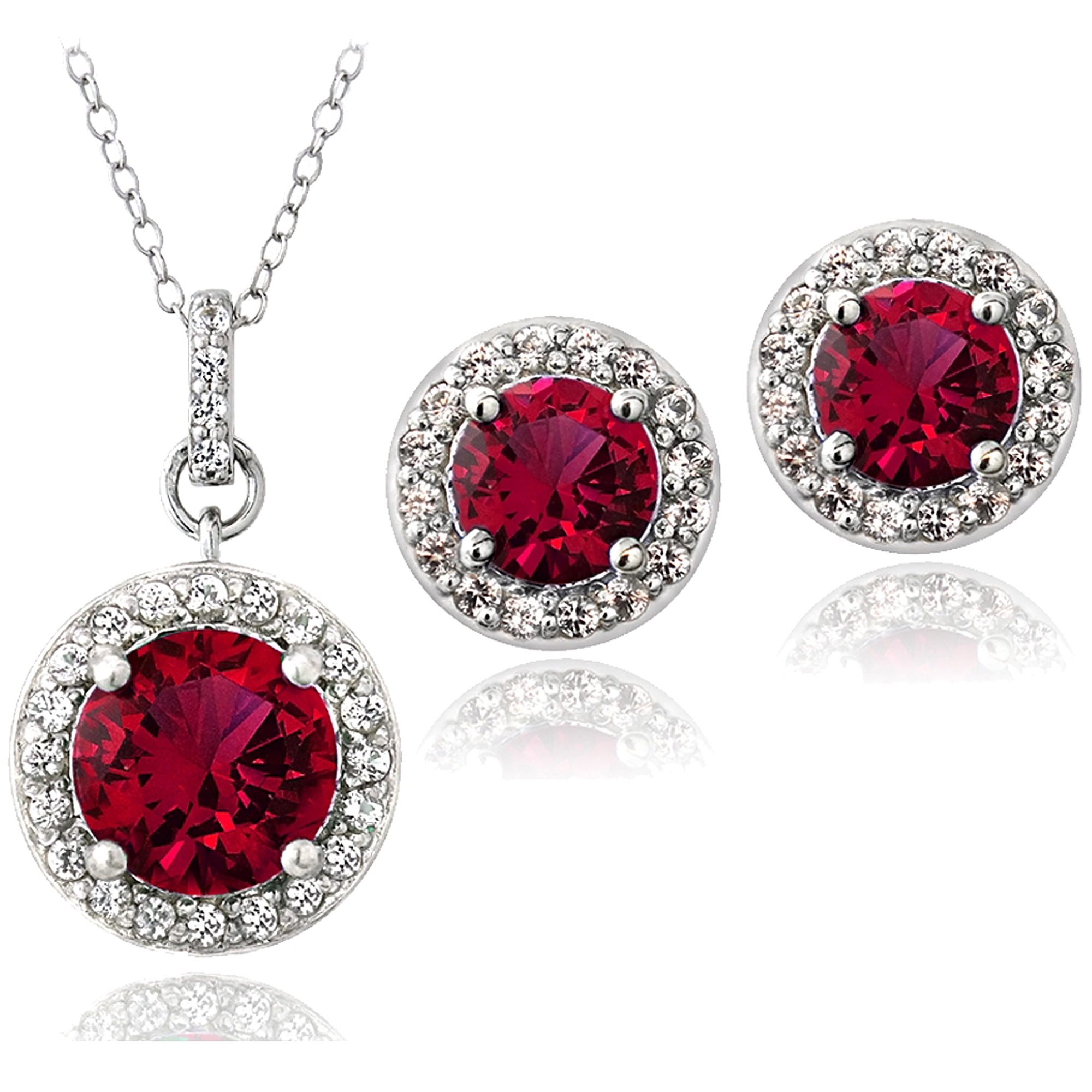 ONLINE - 5.25 Carat T.G.W. Created Ruby and Created White Sapphire