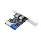thumbnail image 1 of Adaptador de tarjeta de expansión PCIE a USB 3.0 con interfaz frontal de 19 pines, 1 of 12