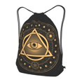 thumbnail image 3 of XMXT Unisex Drawstring Backpack for Women Men, Mystic Mandala Eyes Waterproof Gym Bag String Bags for Shopping Sport Travel, s, 3 of 8