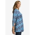 thumbnail image 3 of Jessica London Women's Plus Size Swing Tunic Oversized Long Blouse, 3 of 3