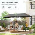 thumbnail image 6 of Outsunny 15' Extra Large Double Patio Umbrella for Pool, Gray, 6 of 11