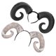 thumbnail image 3 of Party Headband Ox Horn Headdress for Decoration 2Pcs White PU Material, 3 of 4