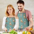 thumbnail image 5 of Chihuahua and Footprints Apron-Garden Aprons for Women with Pockets-Cotton Linen Waterproof Kitchen Cooking Gardening Aprons Adjustable for Kitchen,Cooking,BBQ and Salon 33x27 Inch, 5 of 7
