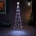 thumbnail image 4 of Northlight LED Lighted Outdoor Christmas Cone Tree with Star - 6' - Pure White Lights, 4 of 8