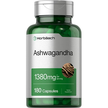 Ashwagandha Capsules 1380mg | 180 Count | Root Extract | Supplement for Men and Women | by Horbaach
