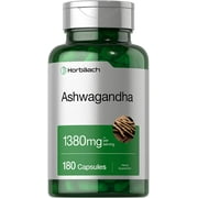 Ashwagandha Capsules 1380mg | 180 Count | Root Extract | Non-GMO, Gluten Free Supplement | by Horbaach
