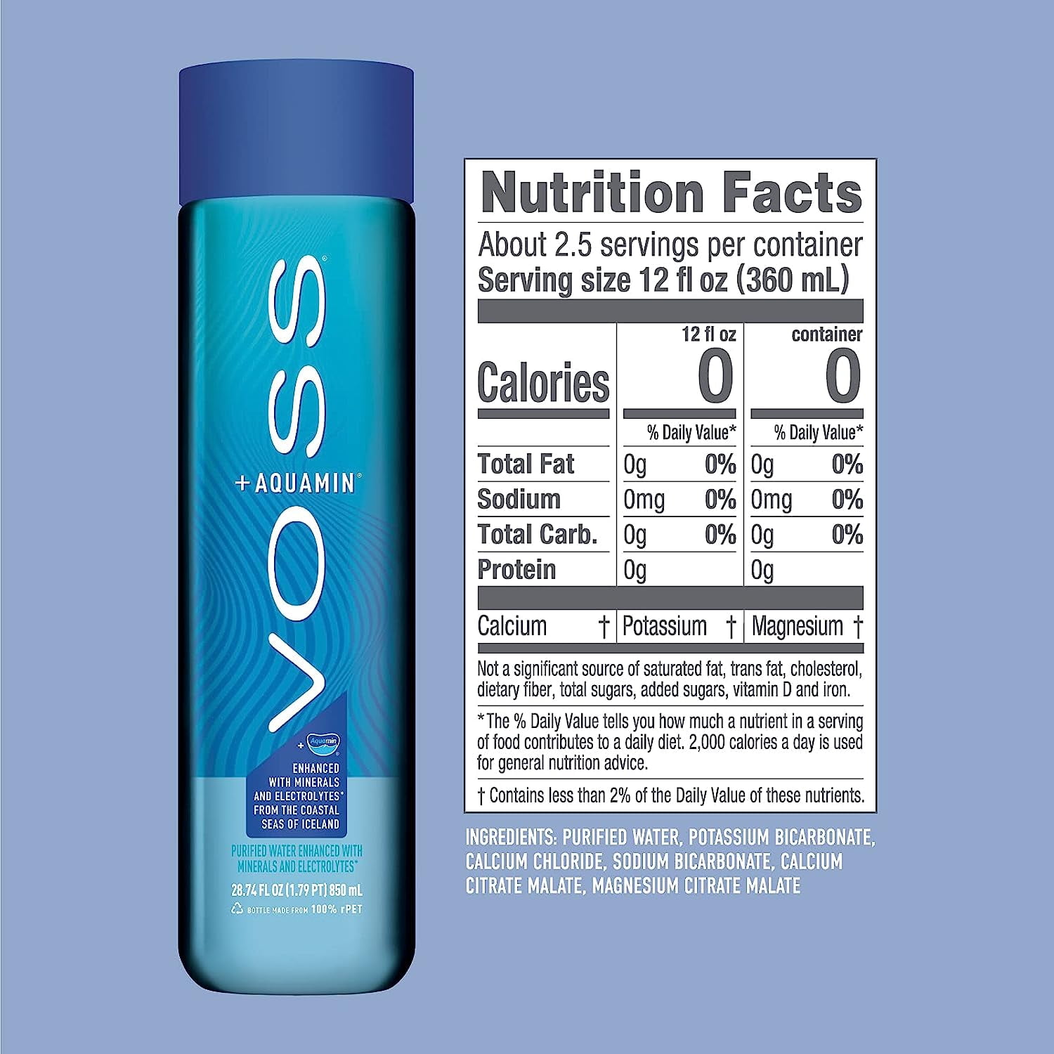 (Pack of 12) Voss Water RPET Aquamin 12 Pack 28.74 Fo