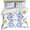 Blue, variant on 3 Piece Summer Lemon Duvet Cover Set Full Size, Microfiber Comforter/Quilt Cover with Corner Ties and 2 Pillowcases, Navy Blue Spring Floral Botanical All Season Soft Bedding with Zipper Closure