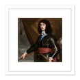 thumbnail image 1 of De Champaigne Portrait King Charles II England 8X8 Inch Square Wooden Framed Wall Art Print Picture with Mount, 1 of 4