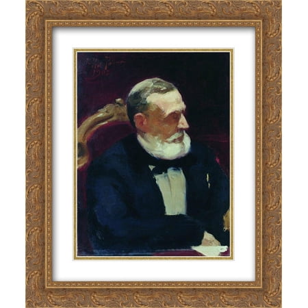 Ilya Repin 2x Matted 20x24 Gold Ornate Framed Art Print 'Portrait of Ivan Ivanovich Shamshin'