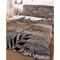 thumbnail image 3 of Quilts Queen Size, Brown Black Botanical Soft Comforter Bedding Set for Bed, Farmhouse Vintage Shabby Leaves Lightweight Quilted Bedspread with Pillow Cover(2 Pieces) for All Season, 90x96 Inch, 3 of 9