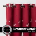 thumbnail image 2 of Aurora Home  Silver Foil Winter Wonderland Thermal Insulated Blackout Curtains Red - 63"L, 2 of 5