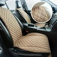 thumbnail image 4 of Linen Car Seat Cover for Cars - Soft & Breathable Front Premium Covers with Non-Slip Protector Universal Fits Most Automotive, Vans, SUV-2Pcs Brown, 4 of 5