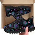 thumbnail image 4 of Pointodoor Rainbow Mushroom Cobweb Sneakers for Boys Kids Running Shoes Girls Mesh Fitness Shoes Hook and Loop Indoor Training Sneaker Lightweight for Little Kid/Big Kid, 4 of 7