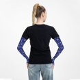thumbnail image 6 of Bingfone Farmers Gardening Sleeves Sun Protection Arm Cooling Sleeves for Women Men with Thumb Hole - Golden Snowflakes Royal Blue, 6 of 7