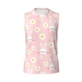 thumbnail image 6 of Lsque Rabbit Sunflower Print Men's Cotton Blend Sleeveless Muscle Shirts (S-3XL)- Moisture Wicking, Odor Protection, UPF 30+,Large, 6 of 8