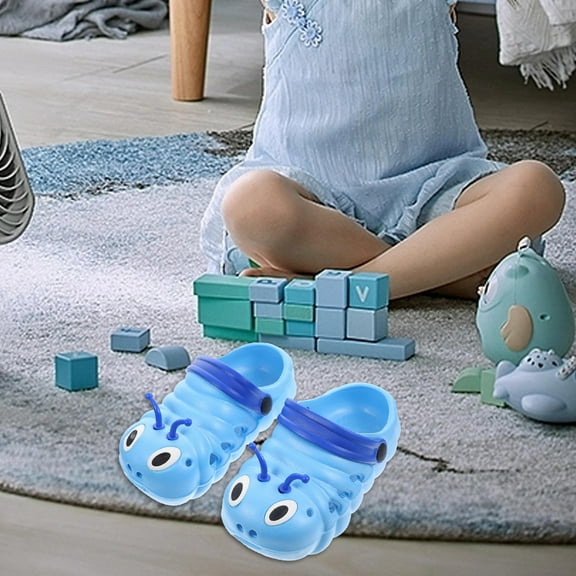 MUSEYA Boys Slipper Non Slip Synthetic 1 Pair Blue