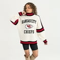 thumbnail image 3 of Women's Gameday Couture White Kansas City Chiefs Oversized Vivid Motion Sweatshirt, 3 of 4