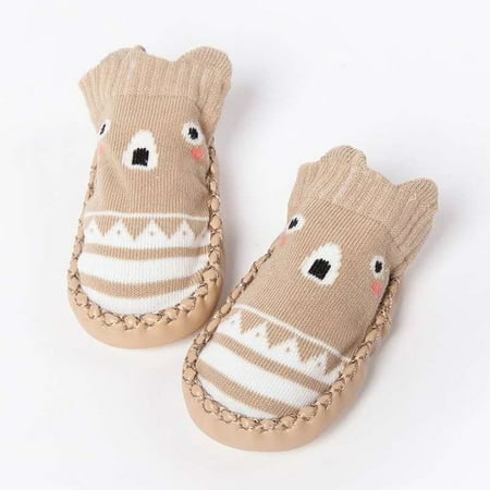 

QWZNDZG 3-36 Months Spring Autumn Newborn Rubber Soles Baby Socks Infant Baby Girls Boys Shoes Baby Floor Socks Anti Slip Soft Sole Sock