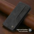 thumbnail image 1 of POLA Retro Classic Magnetic PU Leather Flip Wallet Card Holder Phone Case Cover for Samsung Galaxy S22 Ultra (Black), 1 of 7