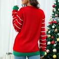 thumbnail image 5 of BangWanChi Christmas Sweater for Women Women's Christmas Sweater Long Sleeved Round-neck, 5 of 5