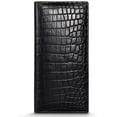thumbnail image 6 of Vinyl Leather Fabric Crocodile Pattern Marine Waterproof Material 54" W Marine Vinyl Synthetic Leather Sheets 0.5mm Thick for Upholstery Crafts, Automotive/Boat, Cushion, DIY Sewing - Black, 6 of 7