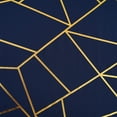 Efavormart 90"x132" Navy Blue Rectangle Polyester Tablecloth With Gold ...