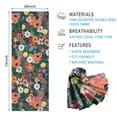 thumbnail image 2 of Pioneer Flower Floral Print Pattern Hot Yoga Mat Towel Non Slip for Hot Yoga - Quick-Drying Yoga Mat Cover with 4 Corner Pockets with Travel Bag - Hot Yoga Towel Non Slip 70"x26", 2 of 6