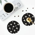 thumbnail image 4 of Yiaed Rose Flowers Print Leather Coasters for Drinks - Cup Coasters Coffee Table Kitchen Table Bar, Home & Office Gifts Handmade Drink Coasters-Round Shape, 4 of 6