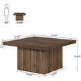 thumbnail image 2 of Tribesigns Table Basse Carrée 31.5 Pouces, Table de Cocktail Mi-Siècle Table Centrale pour Salon, Marron, 2 of 5