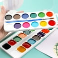 thumbnail image 7 of Under $2 Watercolor Paint Set, Multicolor Water Colour Set , Heart-Shaped Watercolor Paint Set, 12/14/18 Colors with Brush, Washable for Art And Craft, by Goohae, 7 of 7