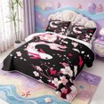 thumbnail image 3 of Manfei Pink-Blue Axolotl Bed Spread Queen,Kawaii Animals Pattern Queen Coverlet Set,3-Piece,1 Quilt and 2 Pillowcases, 3 of 7