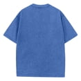 thumbnail image 3 of Qwertyu Mens Short Sleeve T-Shirts Cotton Crew Neck Casual Shirt Vintage Acid Wash Summer Fashion Tees Blue 4XL, 3 of 4