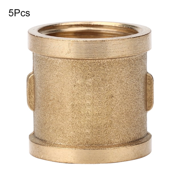 Conectores de rosca hembra engrosados de cobre G1/2" para tuberías de riego de jardín, paquete de 5